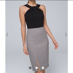 NWT White House Black Market Midi Sleeveless Dress